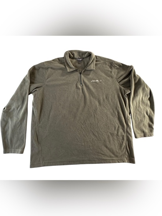Eddie Bauer Other - Eddie Bauer Olive Green Fleece Pullover with Logo Tag XL